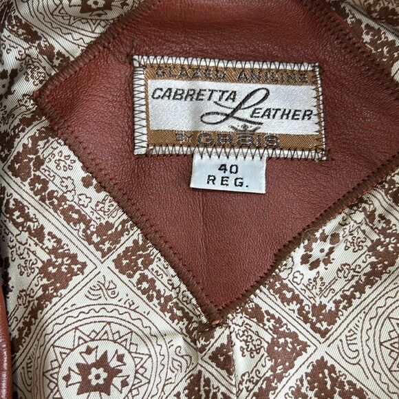 Cabretta Leather lined jacket coat - Picture 4 of 5